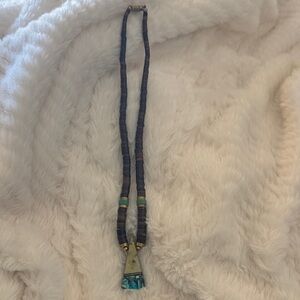 Vintage Kewa Santo Domingo Mosaic
Necklace Turquoise & Serpentine Inlay RARE